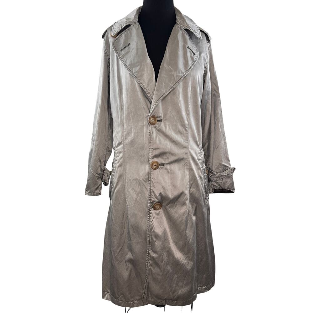 JAPAN Le Grand Bleu L.G,B Maniac Corp Rockstar Gray Silver Trench Coat Jacket 2